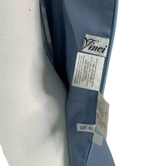 Da Vinci A Line Spaghetti Strap chiffon evening dress light blue sz 10 - Picture 9 of 11